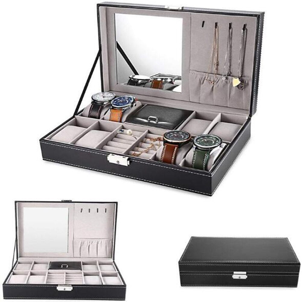 Mens Leather Jewellery Organiser