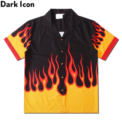 Street Flame Summer Shirt Orange