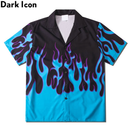 Street Flame Summer Shirt Blue