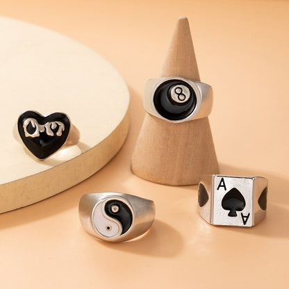 4Pcs Statement Rings