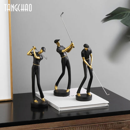 Modern Golfer Statue