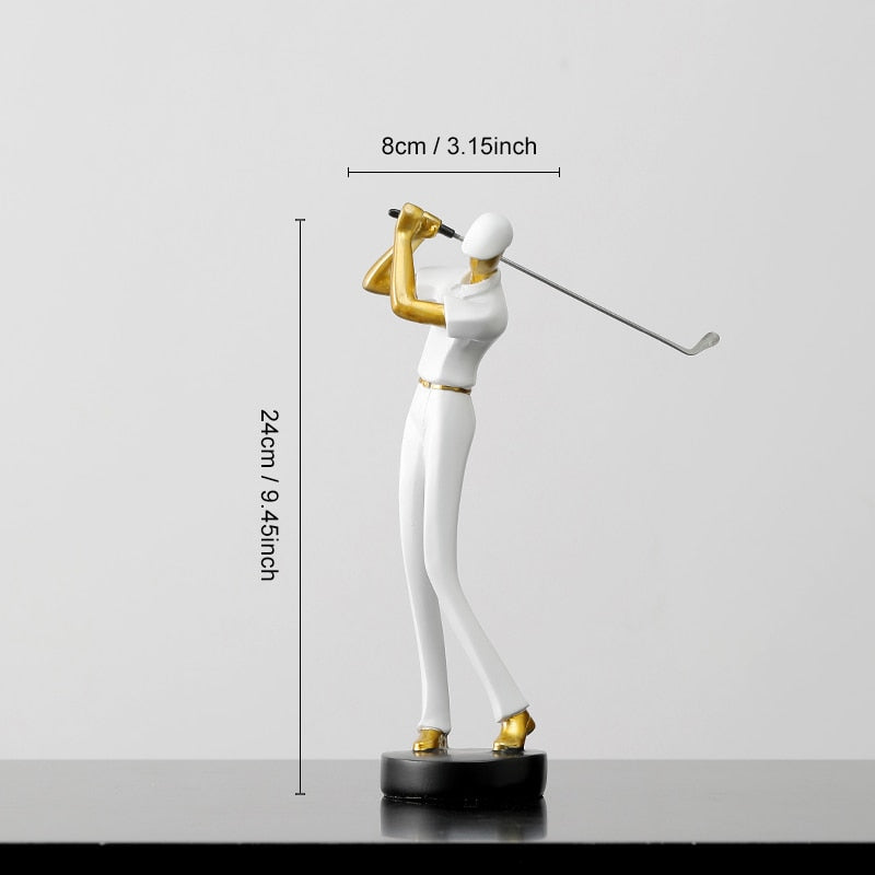 Modern Golfer Statue