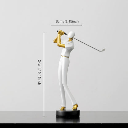 Modern Golfer Statue