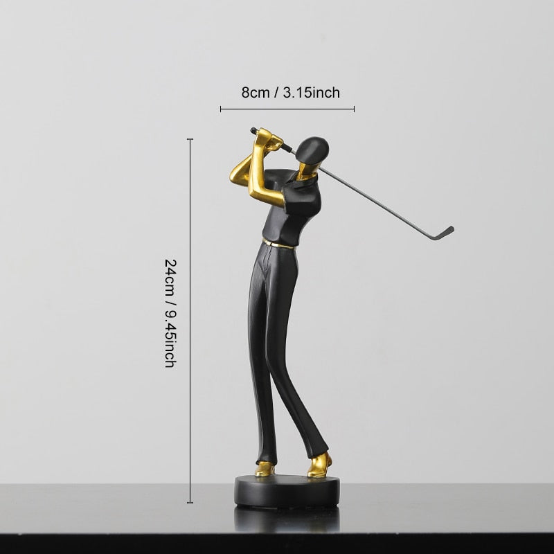 Modern Golfer Statue