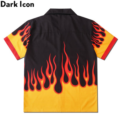 Street Flame Summer Shirt Orange