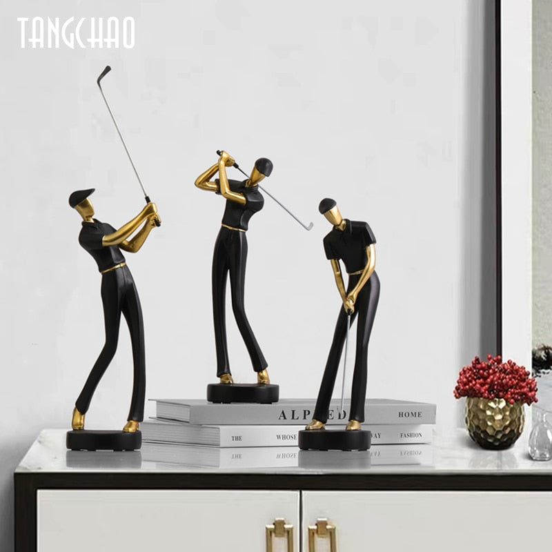 Modern Golfer Statue