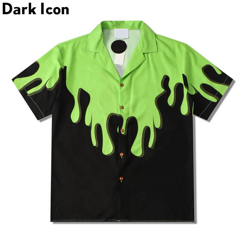 Street Flame Summer Shirt Green