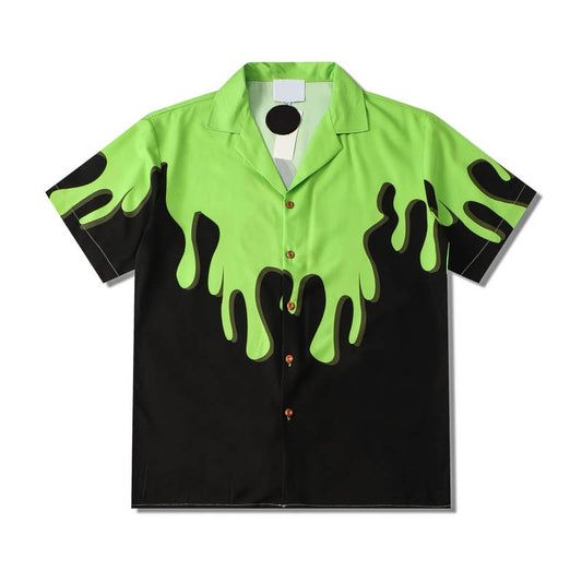 Street Flame Summer Shirt Green