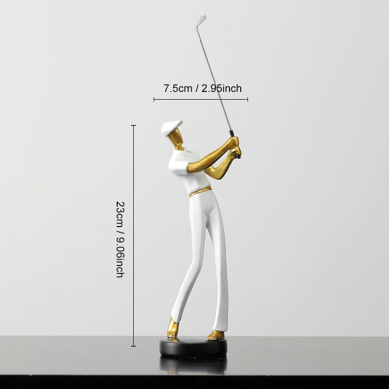 Modern Golfer Statue