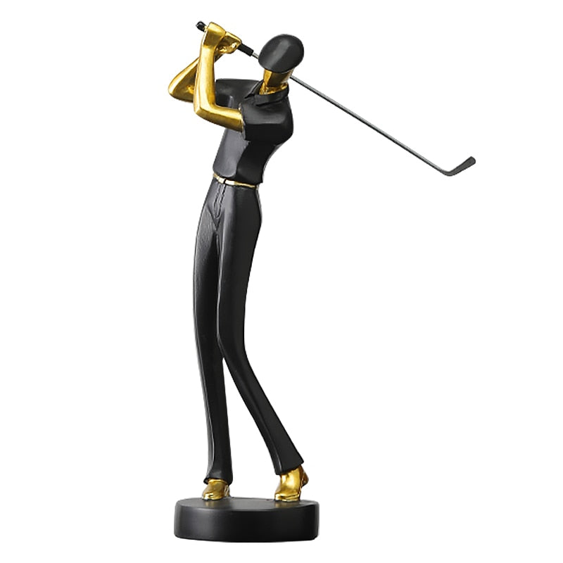 Modern Golfer Statue