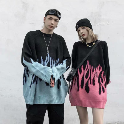 Street Flame Knitted Sweater